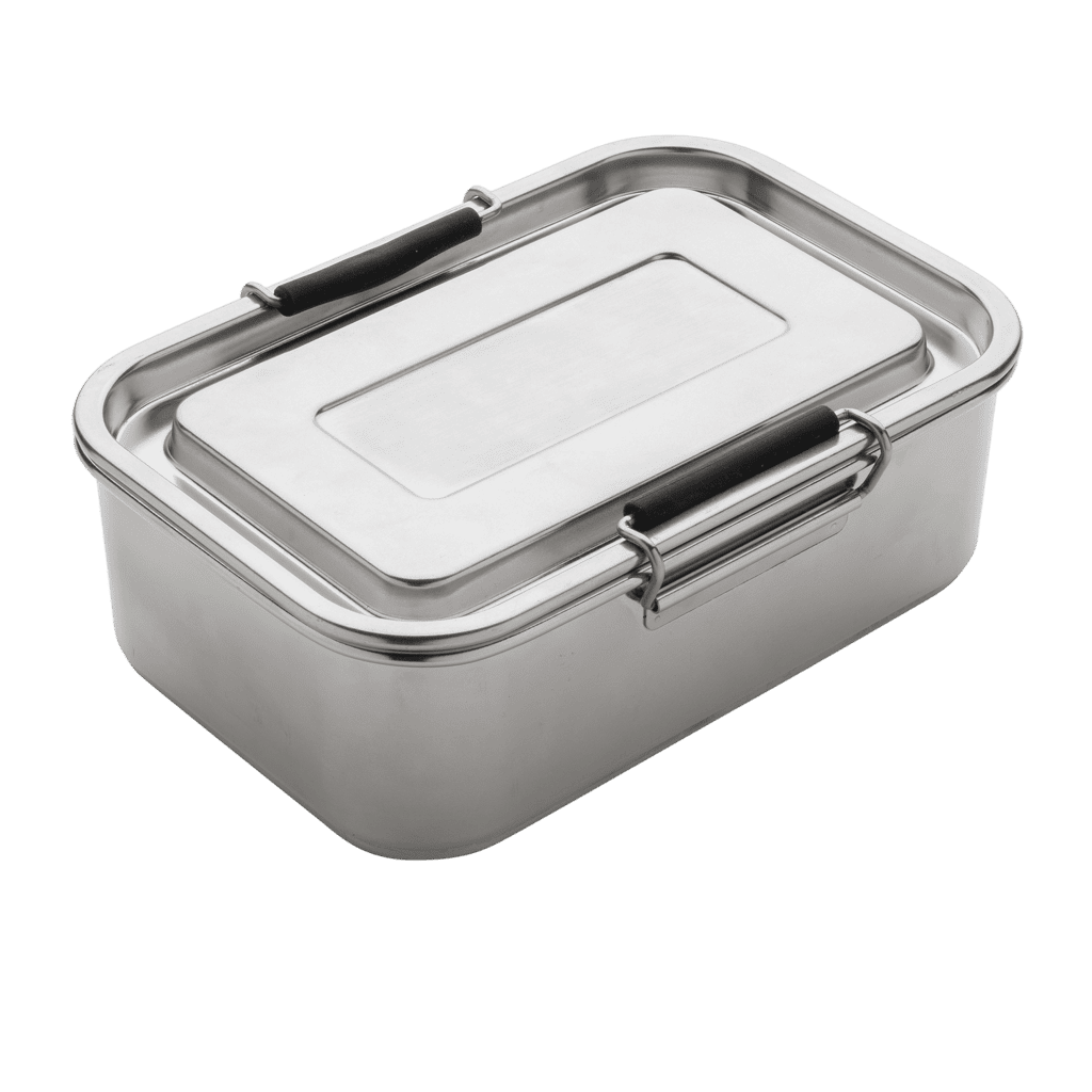 Lunch box avec clips de fermeture
